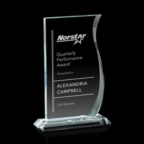Awards and Trophies - Crystal Awards - Elora Rectangle Crystal Award