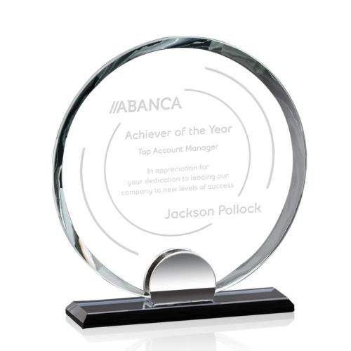 Awards and Trophies - Crystal Awards - Pederson Circle Crystal Award