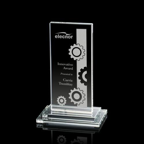 Awards and Trophies - Crystal Awards - Santorini Clear Rectangle Crystal Award