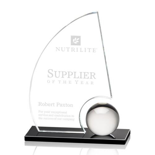 Awards and Trophies - Crystal Awards - Ravenna Starfire Globe Crystal Award
