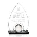 Dangerfield Starfire Tear Drop Crystal Award