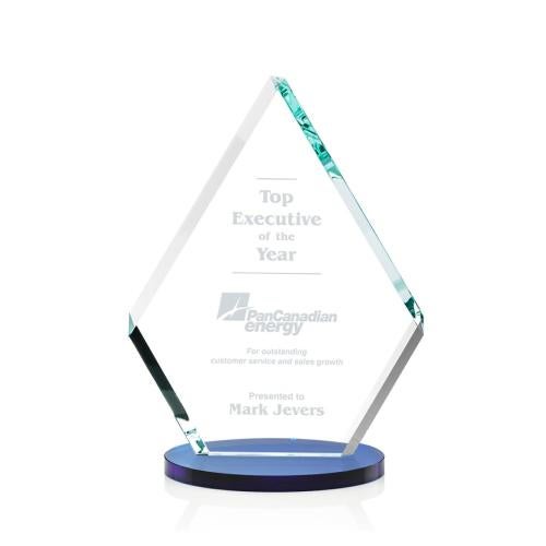 Awards and Trophies - Crystal Awards - Canton Blue Crystal Award