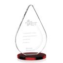 Glenhazel Red Tear Drop Crystal Award