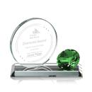 Encarna Gemstone Emerald Circle Crystal Award