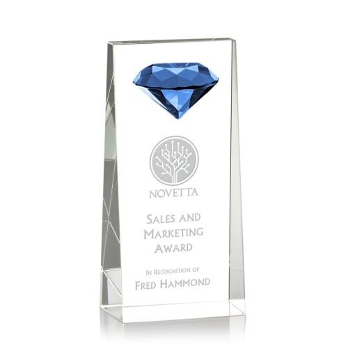 Awards and Trophies - Crystal Awards - Balmoral Gemstone Sapphire Towers Crystal Award