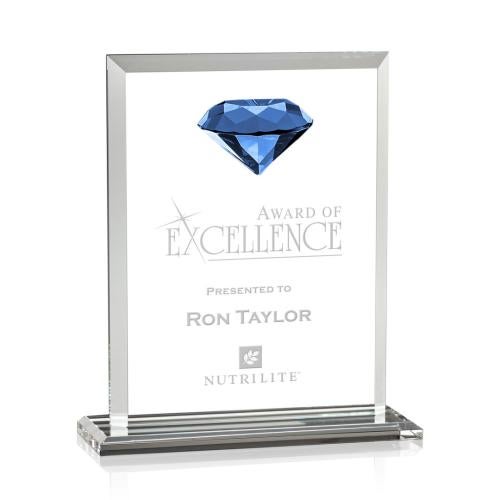 Awards and Trophies - Crystal Awards - Sanford Gemstone Sapphire Crystal Award