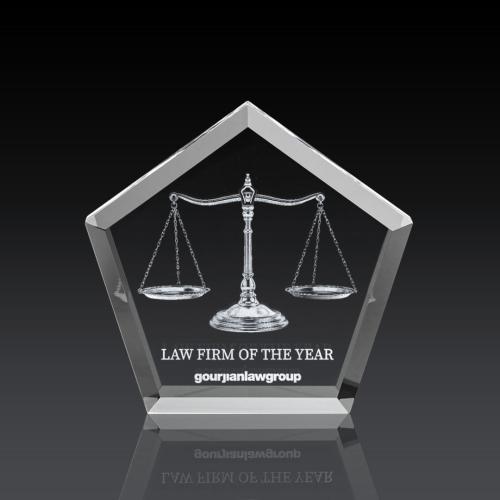 Awards and Trophies - Crystal Awards - Genosee 3D Polygon Crystal Award