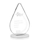 Glenhazel White Tear Drop Crystal Award