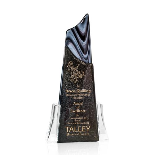 Awards and Trophies - Crystal Awards - Glass Awards - Art Glass Awards - Dynasty Peaks Glass Award