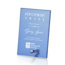 Atchison Blue Silver Rectangle Glass Award