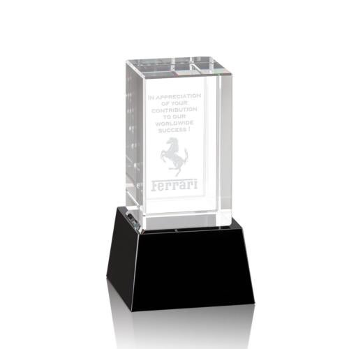 Awards and Trophies - Crystal Awards - Robson Black on Base Towers Crystal Award