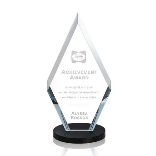 Awards and Trophies - Crystal Awards - Cancun Black Diamond Crystal Award