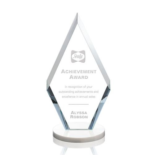 Awards and Trophies - Crystal Awards - Cancun White Diamond Crystal Award