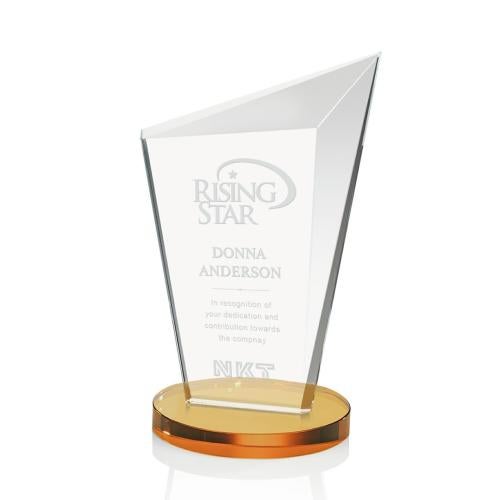 Awards and Trophies - Crystal Awards - Wiltshire Amber Peaks Crystal Award