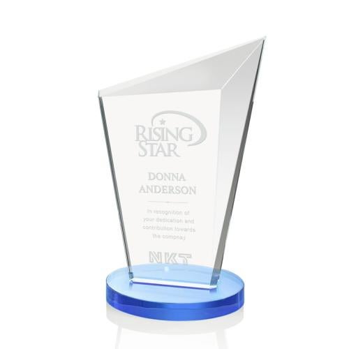 Awards and Trophies - Crystal Awards - Wiltshire Sky Blue Peaks Crystal Award