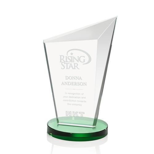 Awards and Trophies - Crystal Awards - Wiltshire Green Peaks Crystal Award