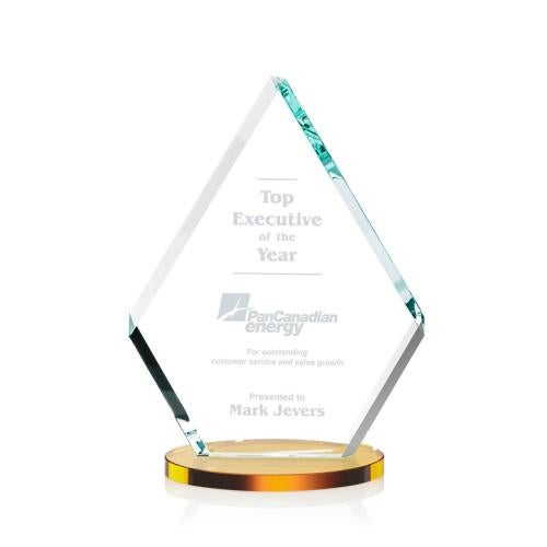 Awards and Trophies - Crystal Awards - Canton Amber Crystal Award