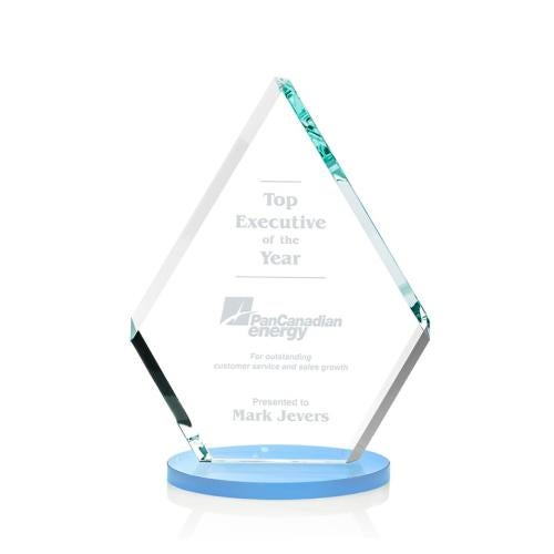 Awards and Trophies - Crystal Awards - Canton Sky Blue Crystal Award