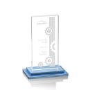 Santorini Sky Blue Rectangle Crystal Award
