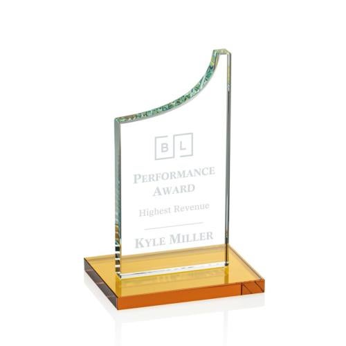 Awards and Trophies - Crystal Awards - Eden Amber Peaks Crystal Award