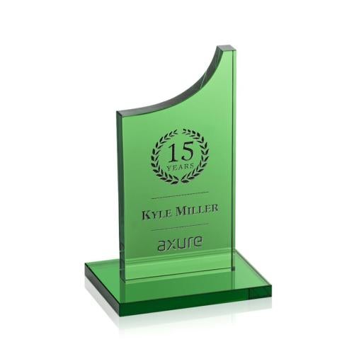 Awards and Trophies - Crystal Awards - Berrattini Green Peaks Crystal Award