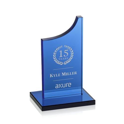 Awards and Trophies - Crystal Awards - Berrattini Blue Peaks Crystal Award