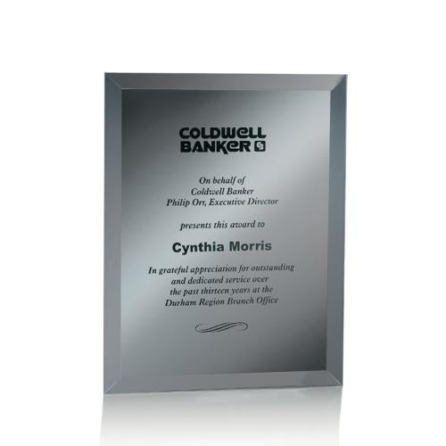 Awards and Trophies - Plaque Awards - Mirror Plaque - Gray