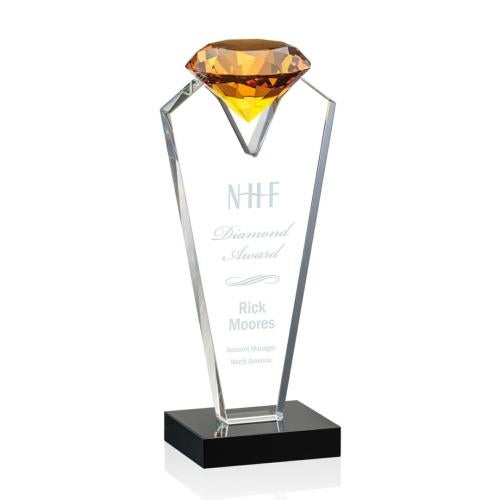 Awards and Trophies - Crystal Awards - Endeavour Amber Crystal Award