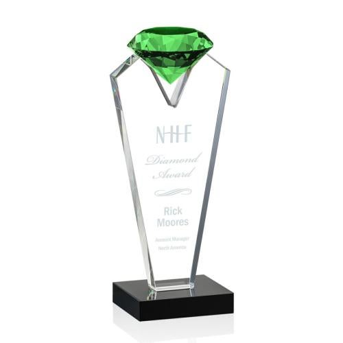 Awards and Trophies - Crystal Awards - Endeavour Emerald Crystal Award