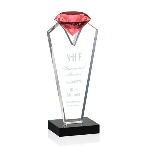 Awards and Trophies - Crystal Awards - Endeavour Ruby Crystal Award