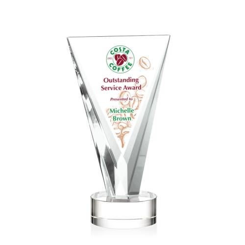 Awards and Trophies - Crystal Awards - Mustico Full Color Clear Unique Crystal Award