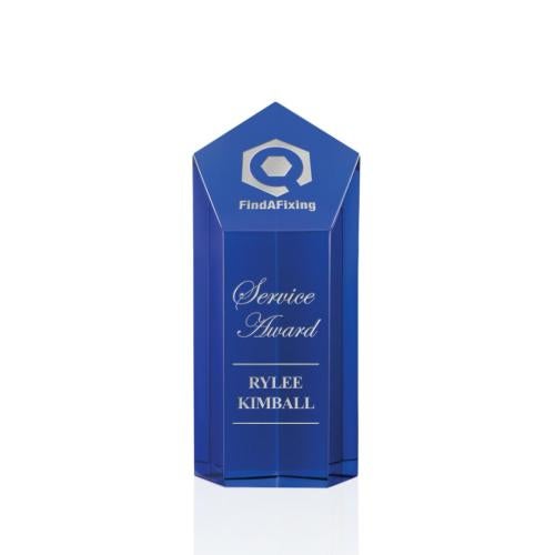 Awards and Trophies - Crystal Awards - Jolanda Blue Towers Crystal Award