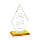 Tuscany Amber Diamond Crystal Award