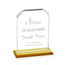 Waterford Amber  Peaks Crystal Award