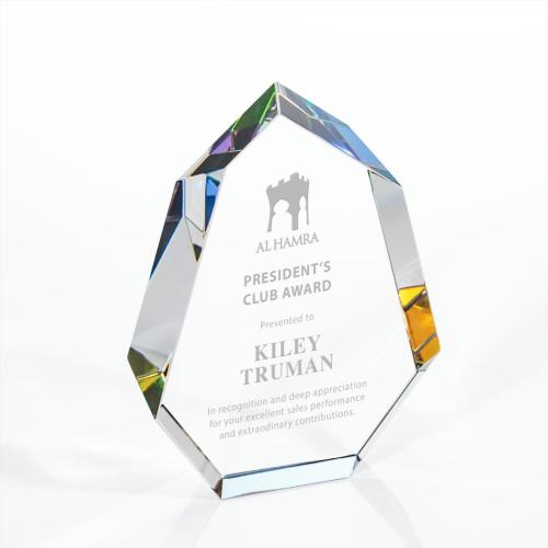 Awards and Trophies - Crystal Awards - Norwood Prismatic Polygon Crystal Award