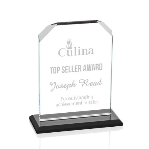 Awards and Trophies - Crystal Awards - Waterford Black  Peaks Crystal Award