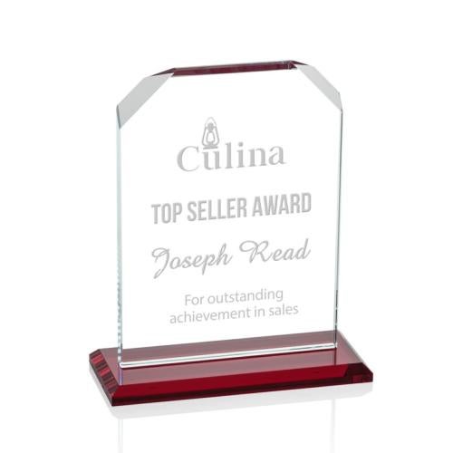 Awards and Trophies - Crystal Awards - Waterford Red  Peaks Crystal Award
