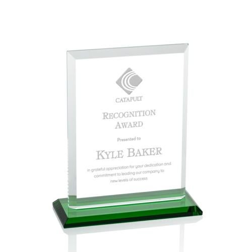 Awards and Trophies - Crystal Awards - Denison Green  Rectangle Crystal Award