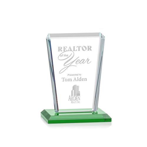 Awards and Trophies - Crystal Awards - Chatham Green  Rectangle Crystal Award