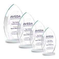 Employee Gifts - Windermere Full Color White  Peaks Crystal Award