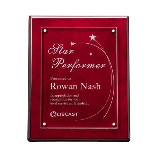 Awards and Trophies - Plaque Awards - Sedum - Rosewood