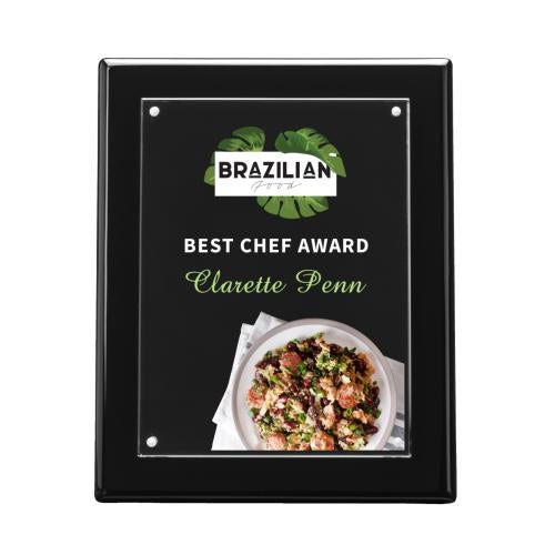 Awards and Trophies - Plaque Awards - Full Color Plaques - Sedum Plaque Full Color - Black 