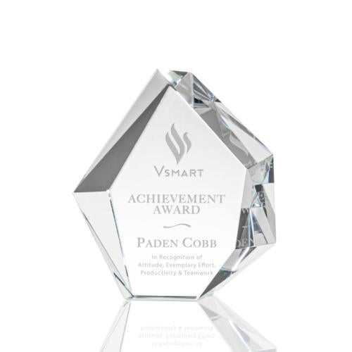 Awards and Trophies - Crystal Awards - Brickell Polygon Crystal Award