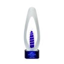 Aspetti Blue Tear Drop Glass Award
