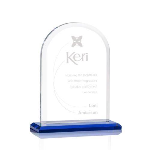 Awards and Trophies - Crystal Awards - Bridgeport Blue Peaks Crystal Award