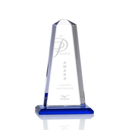 Awards and Trophies - Crystal Awards - Pinnacle Blue Towers Crystal Award