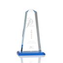 Pinnacle Sky Blue Towers Crystal Award