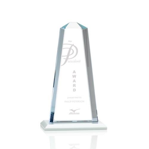 Awards and Trophies - Crystal Awards - Pinnacle White Towers Crystal Award