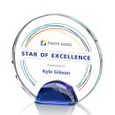 Maplin Full Color Blue Circle Crystal Award