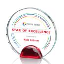 Maplin Full Color Red Circle Crystal Award
